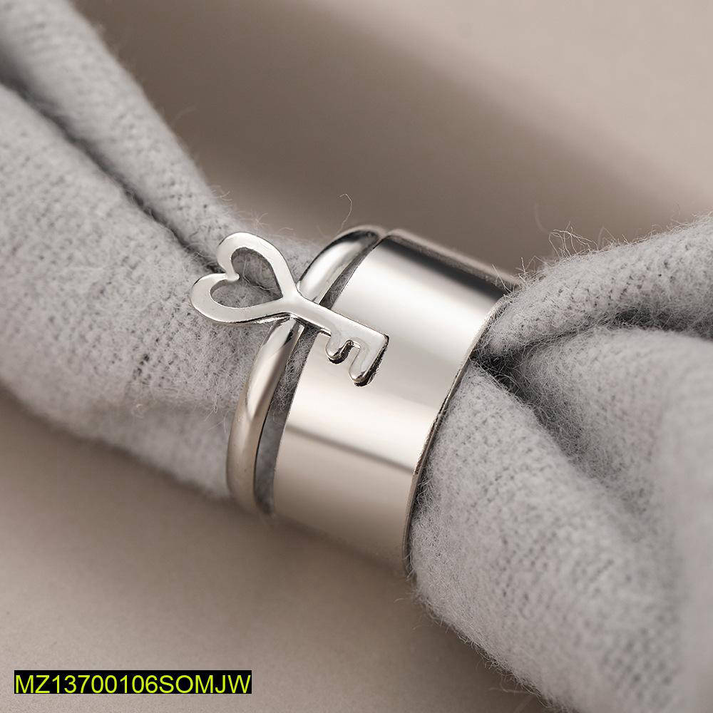 2 Pcs Trendy Lock And Key Rings